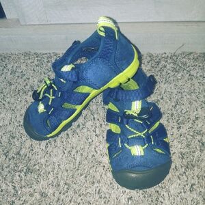 Keen Kids' Seacamp II CNX Sandals in Blue/Lime Green Toddler Size 11